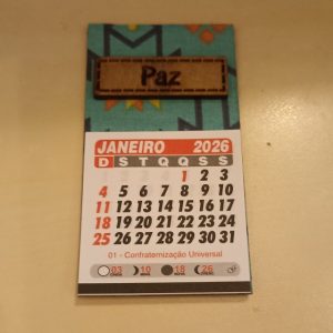 Calendário 2026 - ímã de geladeira